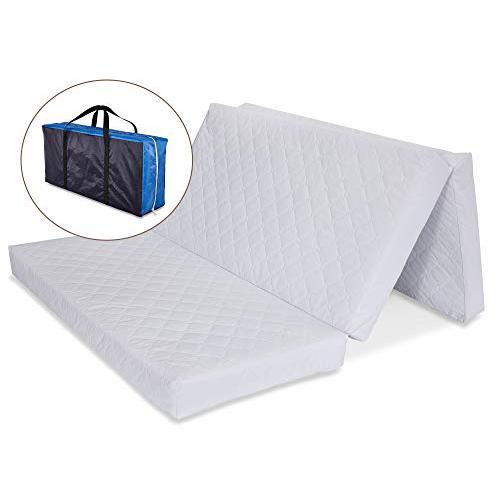 Multi-Use Waterproof Folding Portable Crib Mattress/Play Mat with Travel Carry Case, 1.5". The main picture.