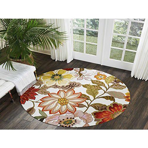 Fantasy Area Rug, Ivory, 5'6" x ROUND. Picture 1
