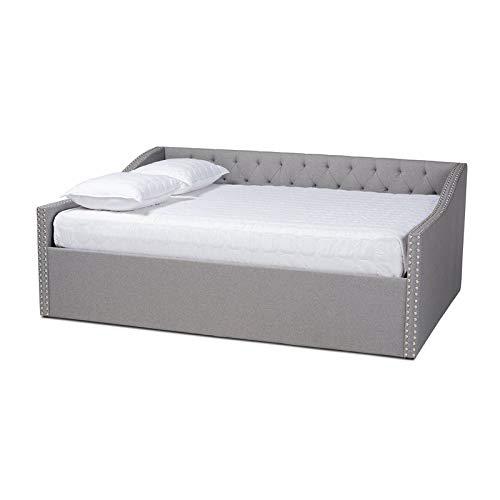 Baxton Studio Haylie Modern and Contemporary Light Grey Fabric Upholstered Full Size Daybed. Picture 1