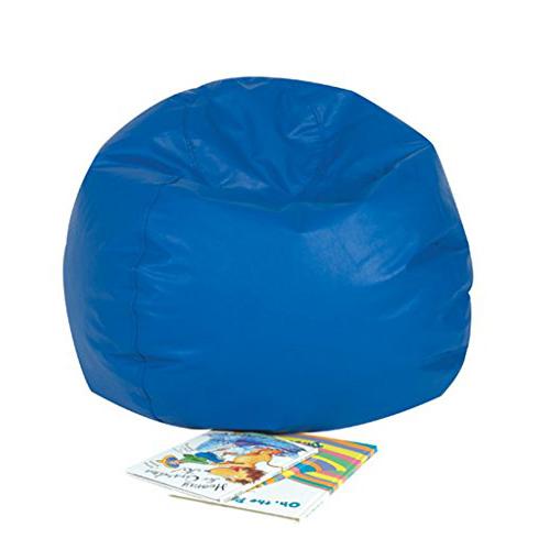 26" Round Bean Bag - Blue. Picture 1