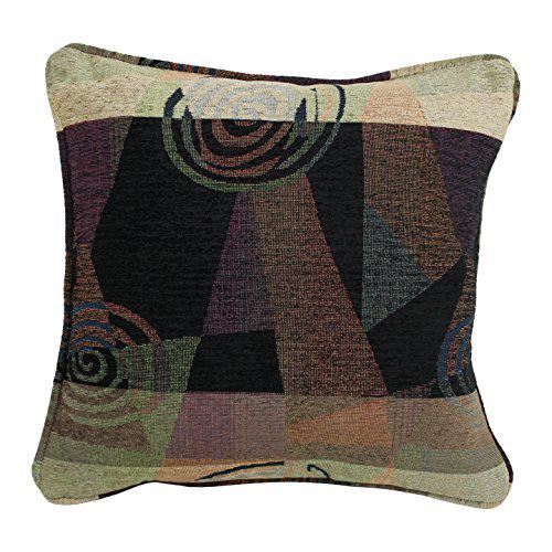 18-inch Double-corded Square Patterned Jacquard Chenille Throw PIllow with Insert. Picture 1