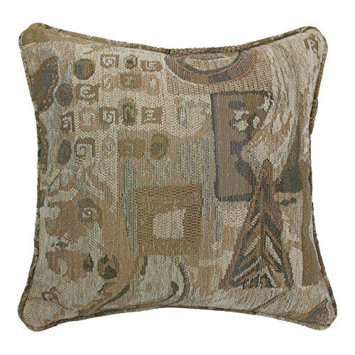 18-inch Double-corded Square Patterned Jacquard Chenille Throw PIllow with Insert. Picture 1