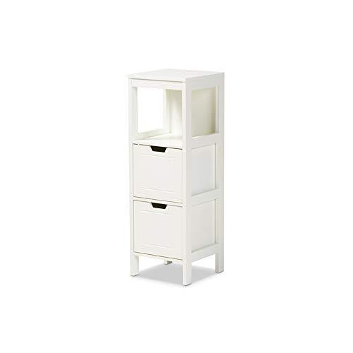 Baxton Studio Reuben Cottage and Farmhouse White Finished 2Drawer Wood Storage Cabinet. Picture 1