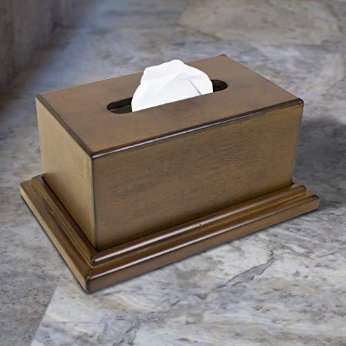 Decorative Wood Tissue Box with Hidden Concealment Compartment for your Valuables. Picture 1