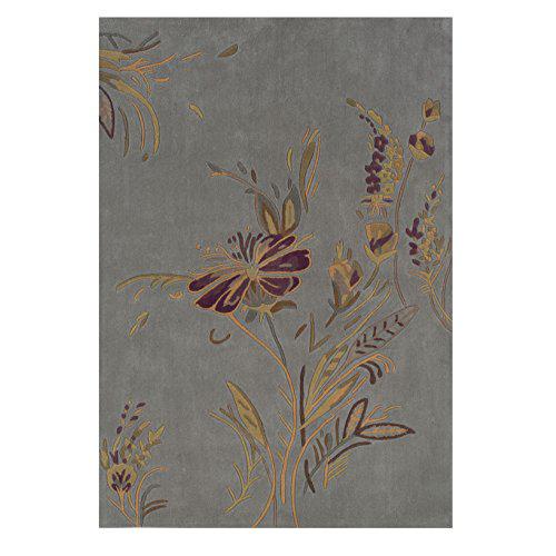 Trio Collection Plate Blue & Gold 8 x 10 Rug. Picture 1