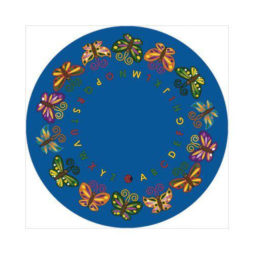 Joy Carpet Butterfly Delight Multi 13'2" Round. Picture 1