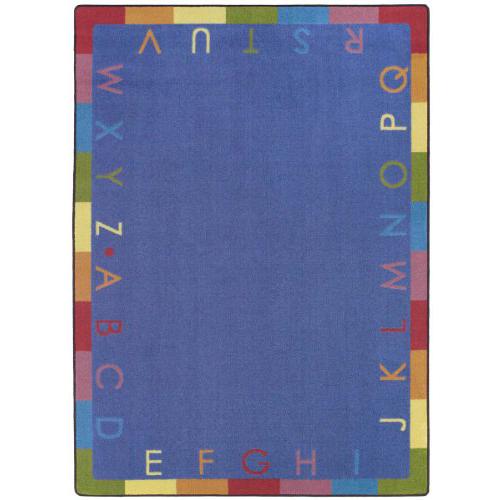 Joy Carpet Rainbow Alphabet Pastel 10'9" x 13'2" Oval. Picture 1