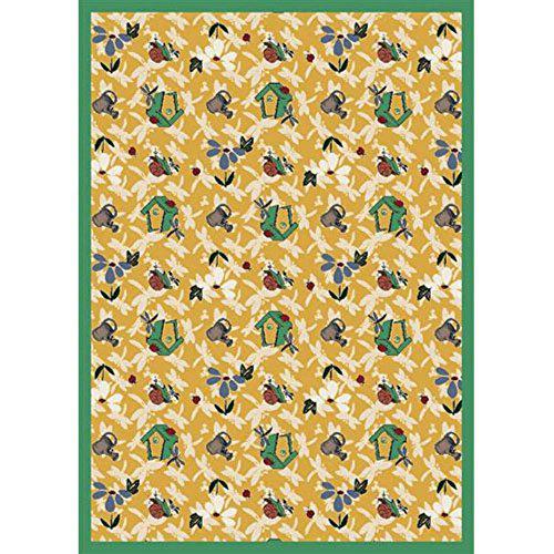 Joy Carpet Flower Garden Gold 3'10" x 5'4". The main picture.
