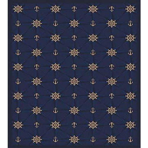 Joy Carpet Mariner'S Tale Navy 3'10" x 5'4". The main picture.