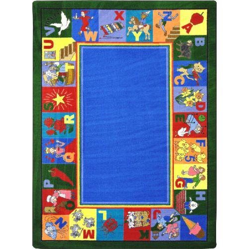 Joy Carpet My Favorite Rhymes Multi 5'4" x 7'8" Oval. Picture 1