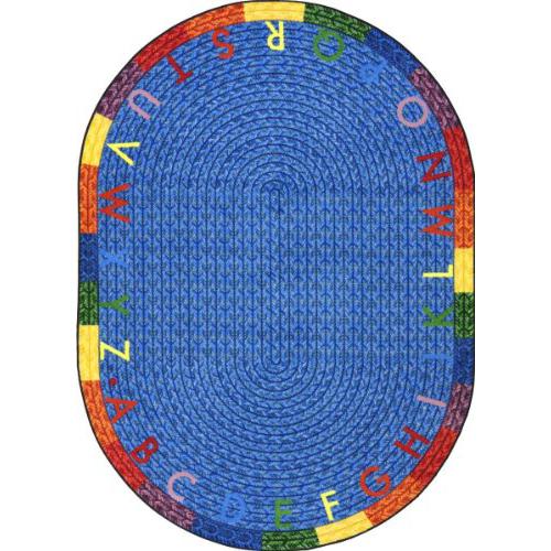 Joy Carpet Alphabet Braid Multi 5'4" x 7'8". Picture 1