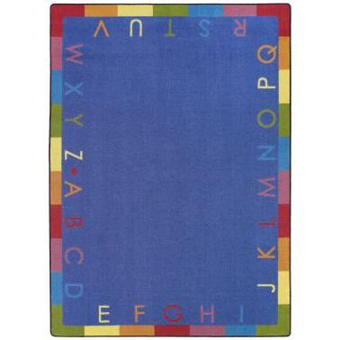 Joy Carpet Rainbow Alphabet Pastel 7'7" Round. The main picture.