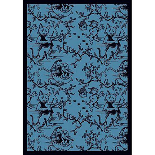Joy Carpet Fancy Fiddler Blue 7'8" x 10'9". Picture 1