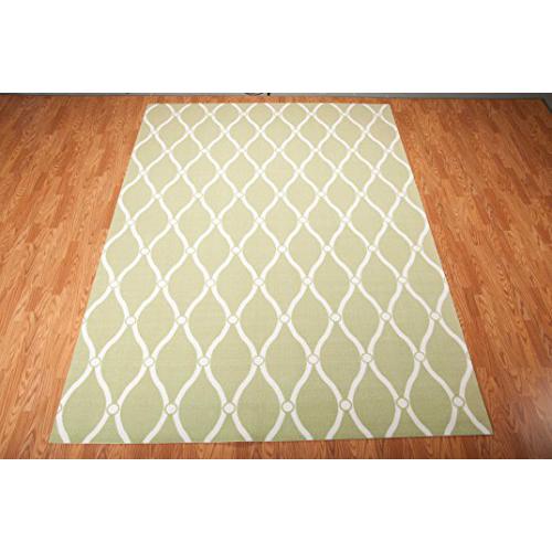 Home & Garden Area Rug, Green, 10' x 13'. Picture 1