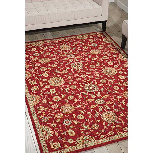 Ancient Times "Ancient Treasures" Red Area Rug. Picture 1