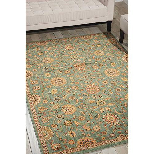 Ancient Times "Ancient Treasures" Teal Area Rug. Picture 1