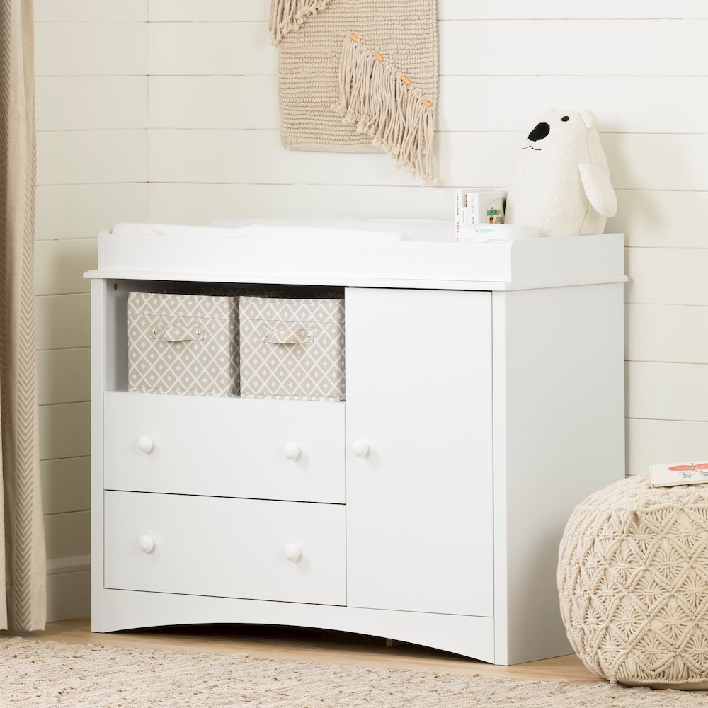 South Shore Peek-a-boo Changing Table, Pure White. Picture 2