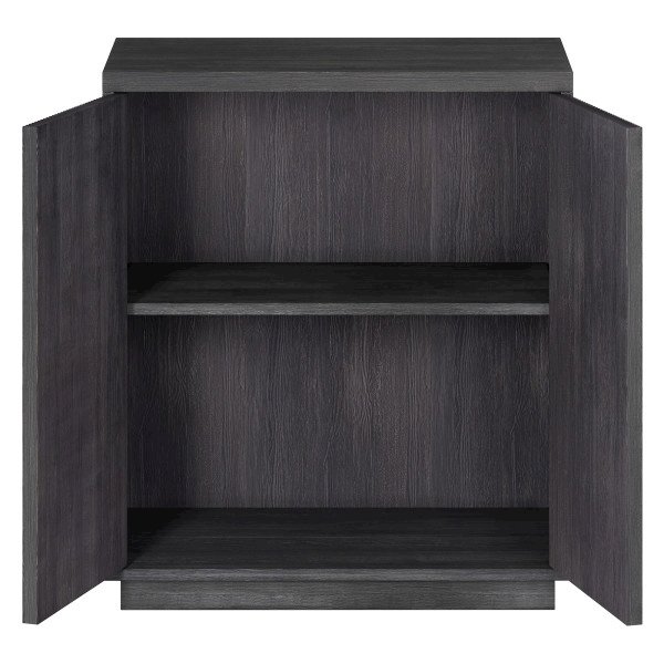 Alston 28" Wide Rectangular Accent Cabinet in Charcoal Gray. Picture 2