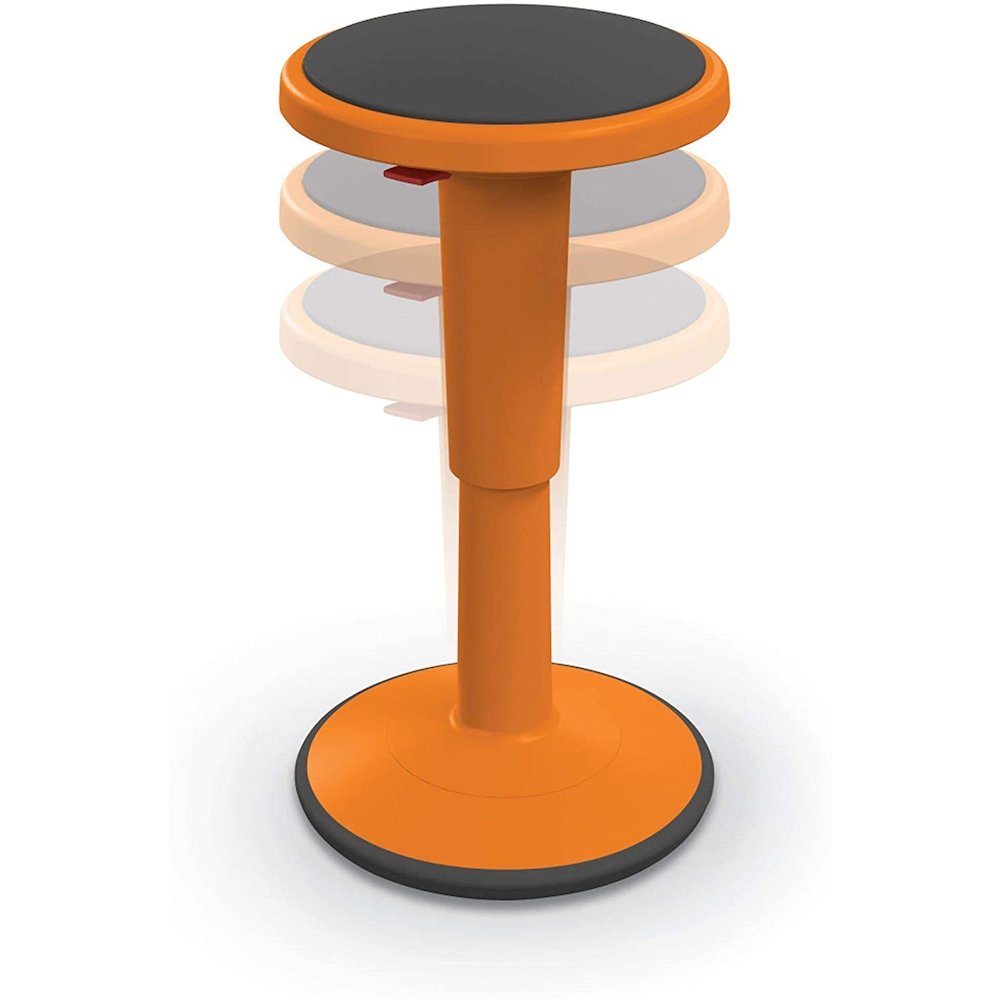 Hierarchy Height Adjustable Grow Stool- Tall Stool (Orange). Picture 1