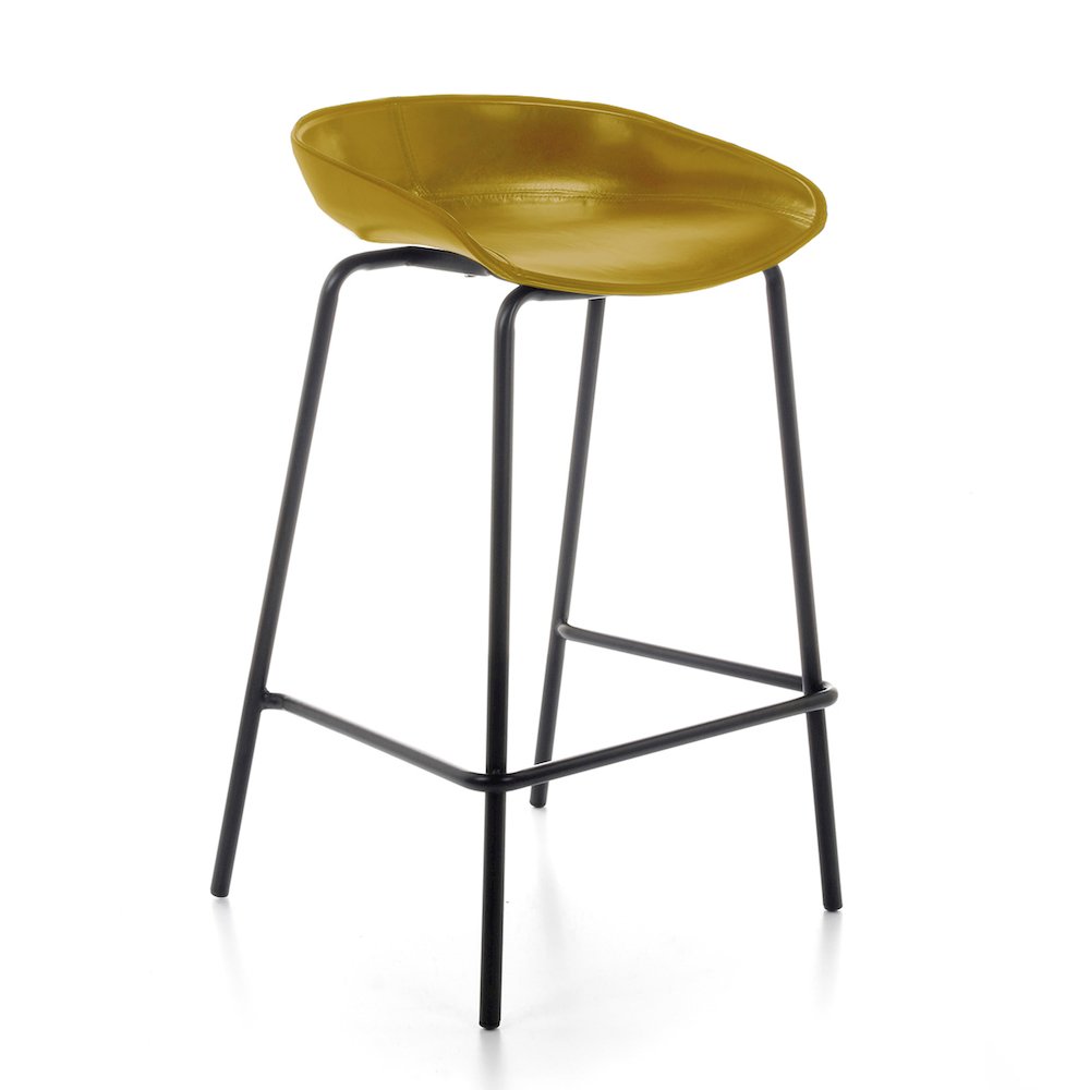 Cherry Barstool Vintage Yellow. Picture 1