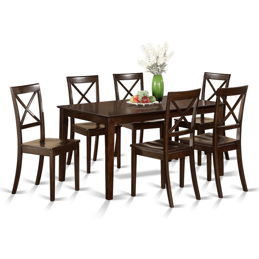 7  Pc  Dining  set-Dining  Table  and  6  Wood  Dining  Chairs. Picture 1