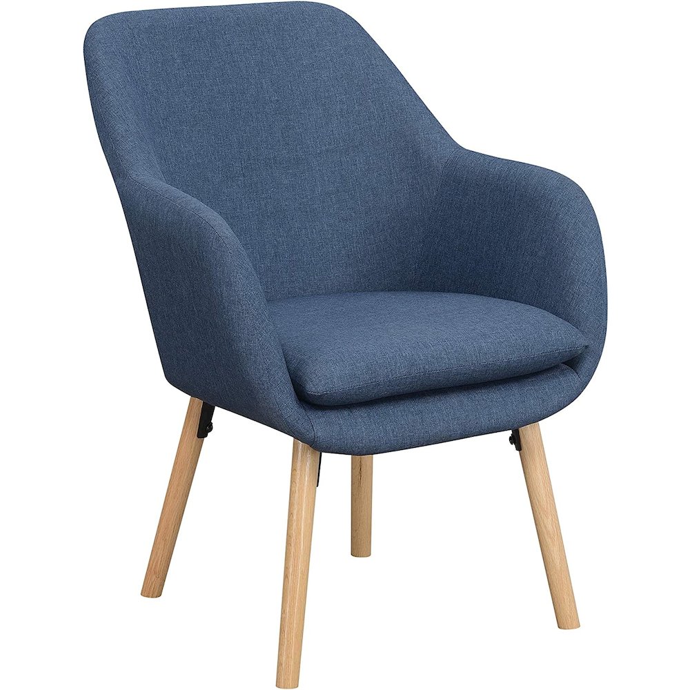 Charlotte Accent Chair, Denim Blue Linen. Picture 1