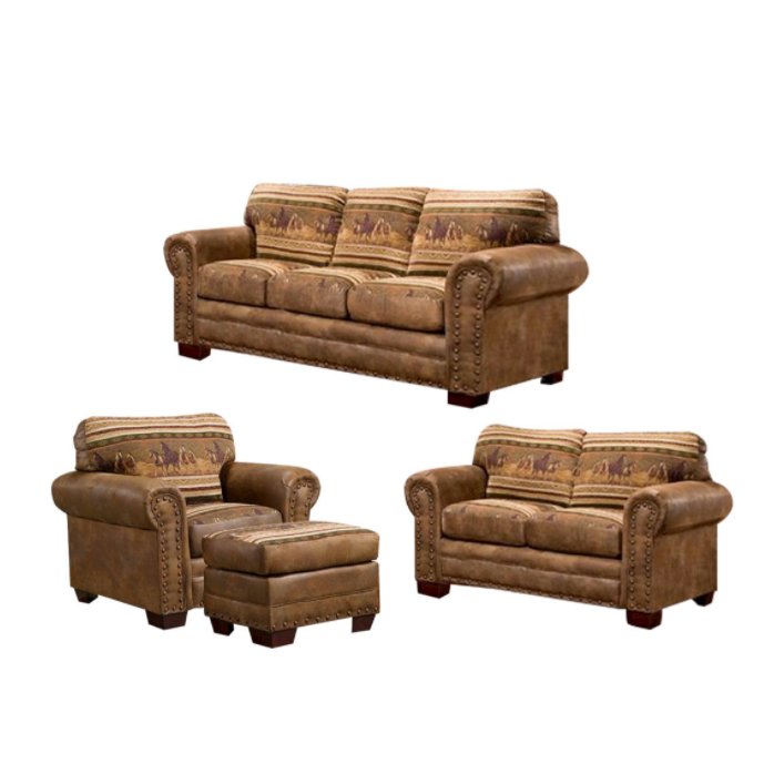 4 Pc Set with Sleeper, Brown. Picture 1