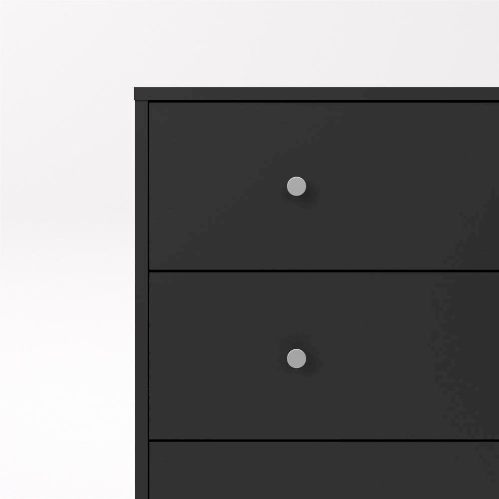 Portland 5 Drawer Chest, Black. Picture 7