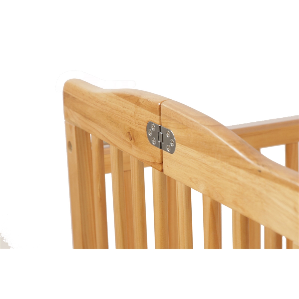 The Little Wood Crib-Mini/Portable Folding Wood Crib-Natural. Picture 7