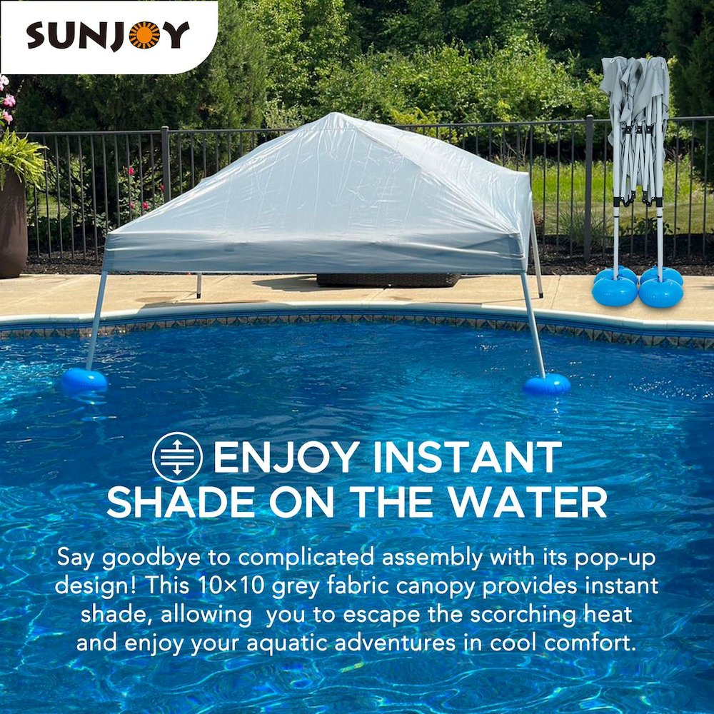 Floating Pool Canopy Pop Up Gazebo Canopy, Steel-Aluminum Frame Floating Tent. Picture 2