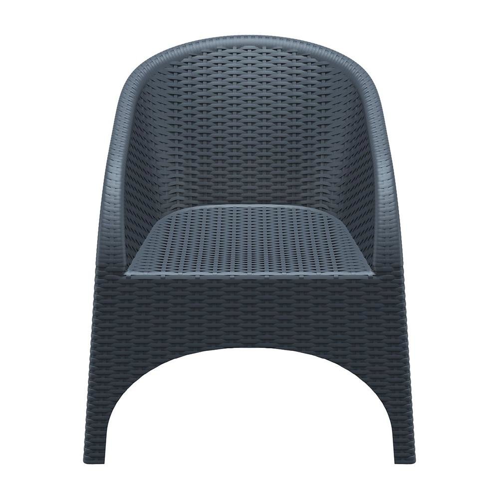 Resin Chair, Set of 2, Dark Gray, Belen Kox. Picture 1