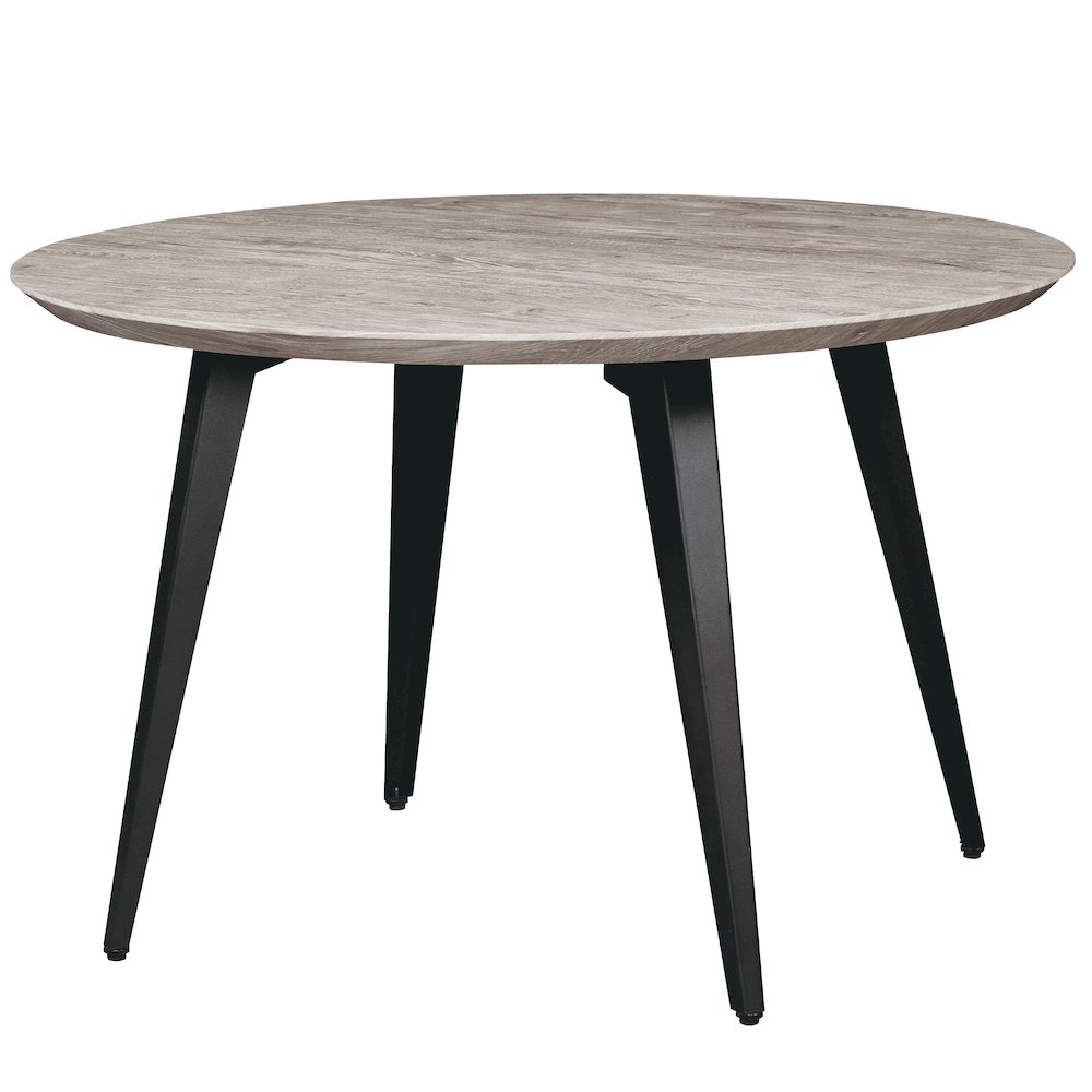 Ravenna Modern Round Wood 47" Dining Table With Metal Legs. Picture 1
