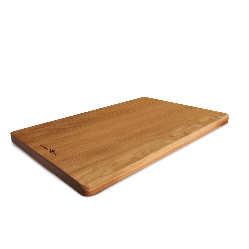 Delice Cherry Rectangle Cutting Board with Juice Drip Groove. Picture 2