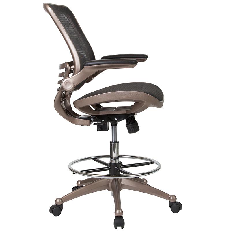 Drafting Chair With Flip Up Arms Flash, Drafting Stools With Arms