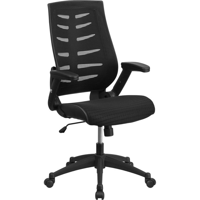 High Back Designer Black Mesh Executive Swivel Office Chair. Picture 1