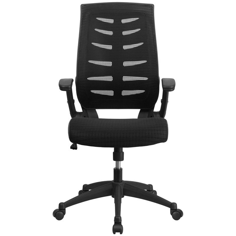 High Back Designer Black Mesh Executive Swivel Office Chair. Picture 4