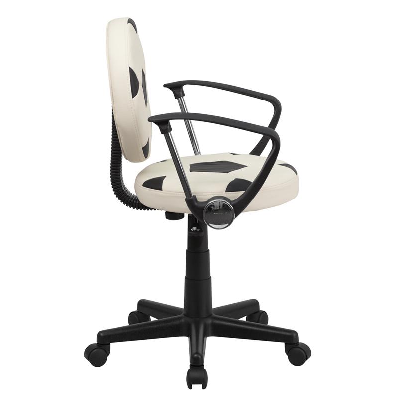 Soccer Swivel Task Office Chair with Arms. Picture 2