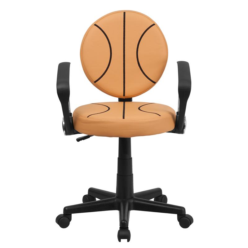 Basketball Swivel Task Office Chair with Arms. Picture 4