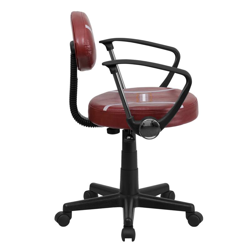 Football Swivel Task Office Chair with Arms. Picture 2