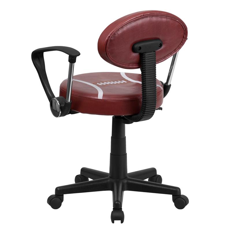 Football Swivel Task Office Chair with Arms. Picture 3