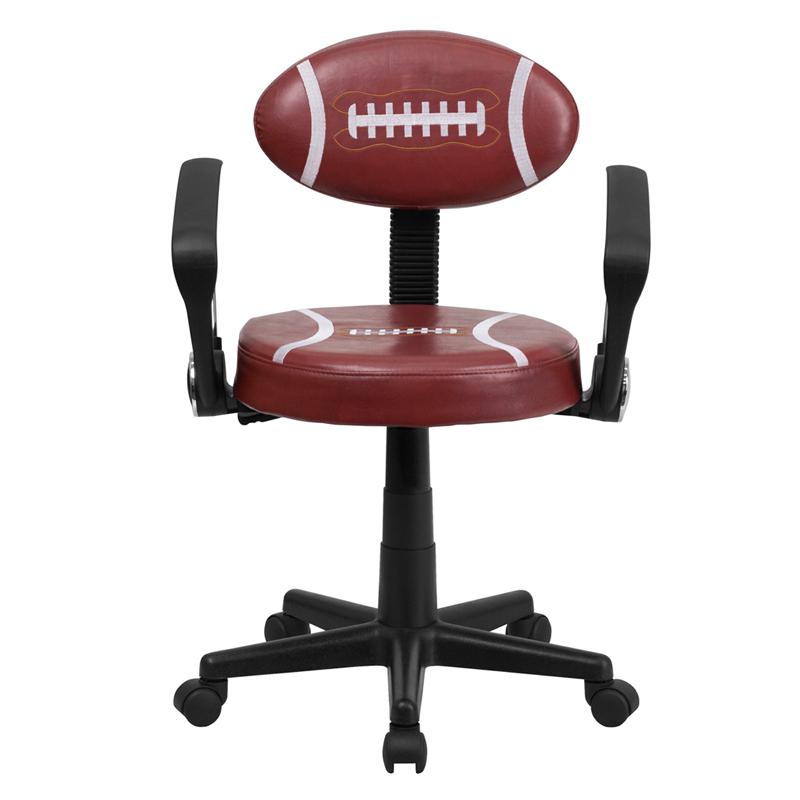 Football Swivel Task Office Chair with Arms. Picture 4