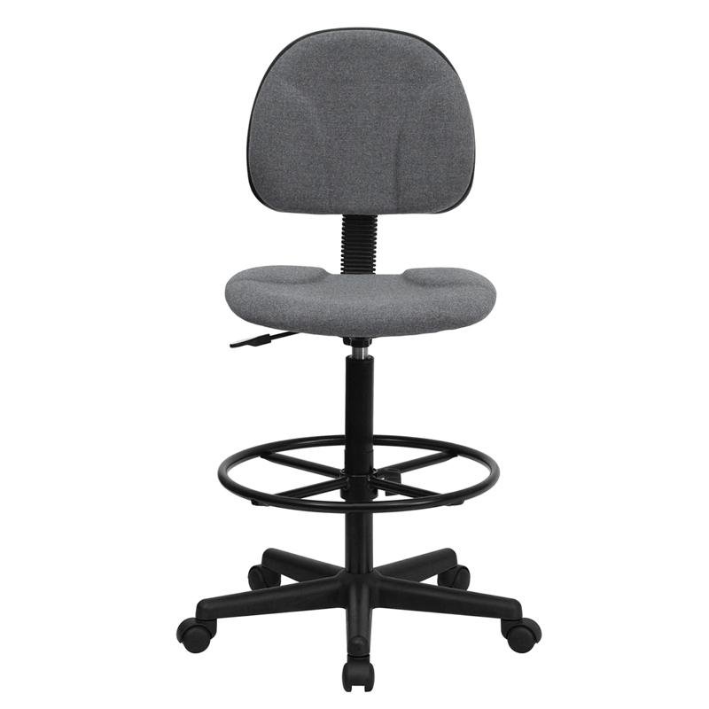 Gray Fabric Drafting Chair (Cylinders: 22.5''-27''H or 26''-30.5''H). Picture 4
