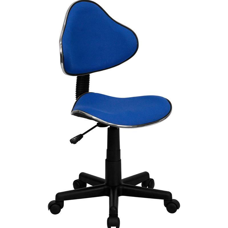 Blue Fabric Swivel Ergonomic Task Office Chair. Picture 1