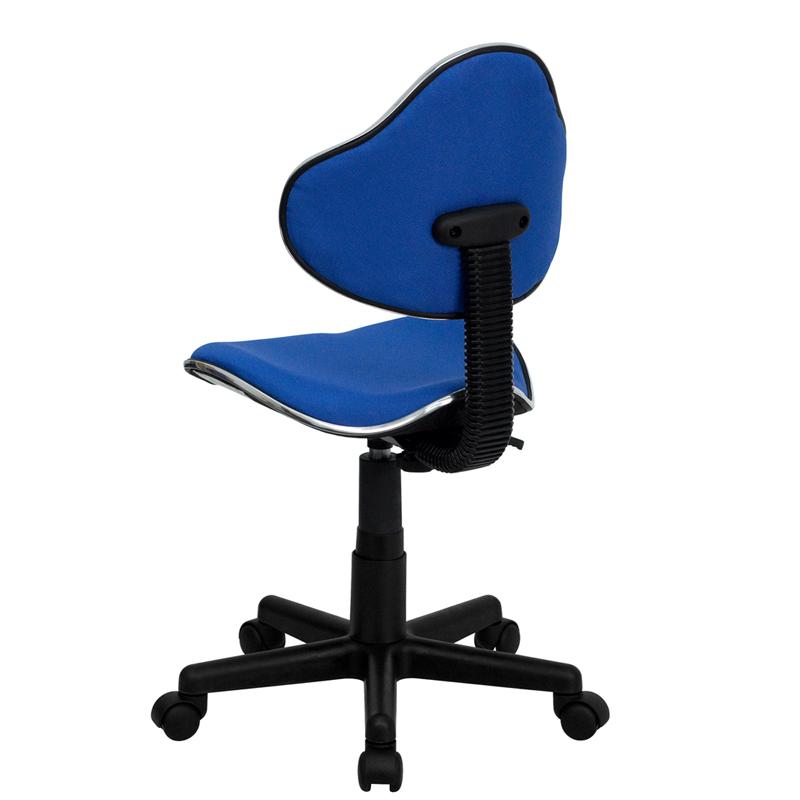 Blue Fabric Swivel Ergonomic Task Office Chair. Picture 3