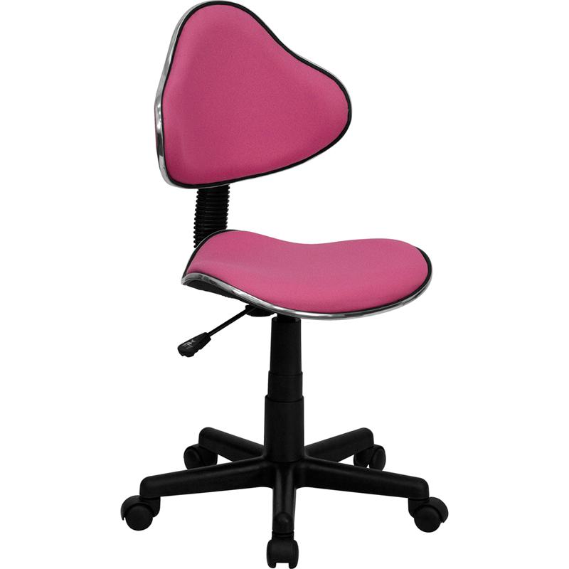 Pink Fabric Swivel Ergonomic Task Office Chair. The main picture.