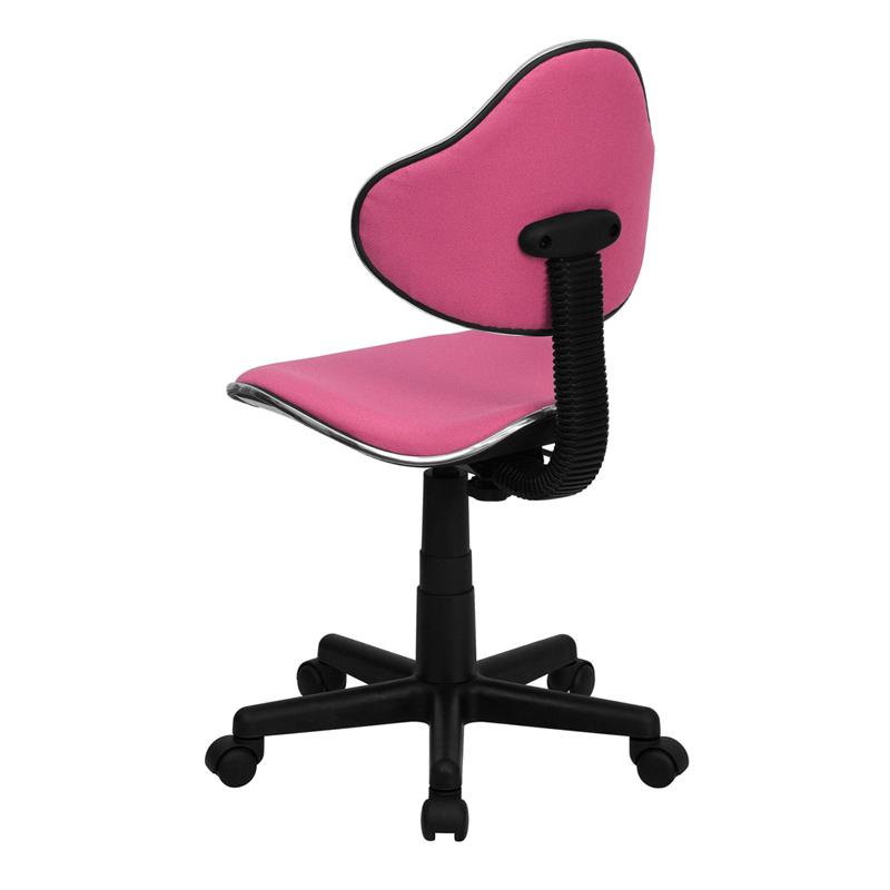 Pink Fabric Swivel Ergonomic Task Office Chair. Picture 3