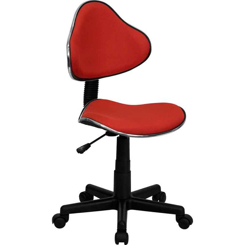 Red Fabric Swivel Ergonomic Task Office Chair. The main picture.