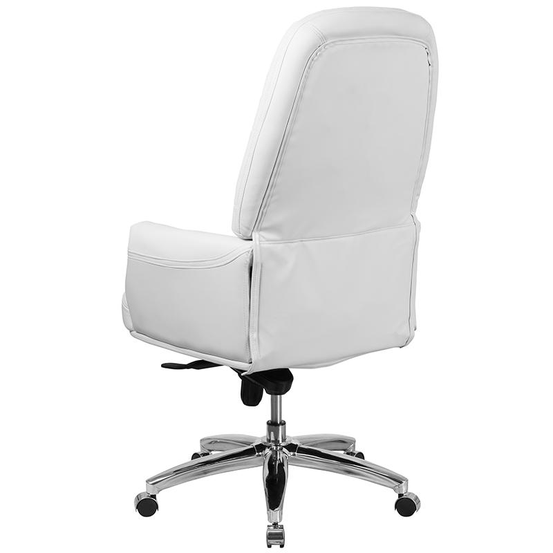 High Back White Multifunction Executive Swivel Ergonomic Office Chair with Arms. Picture 3