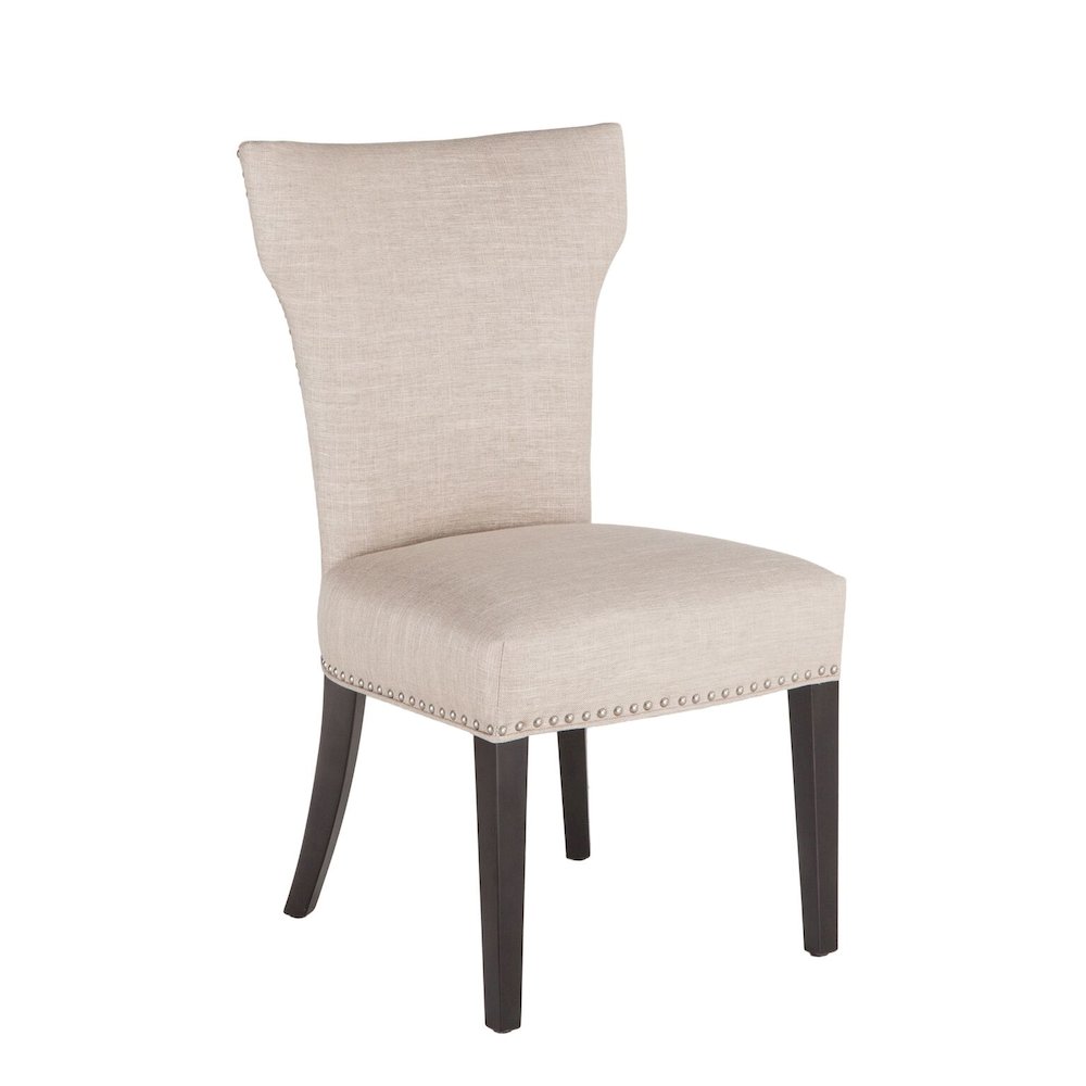 Quincy Beige Linen Dining Chairs, Set of 2. The main picture.