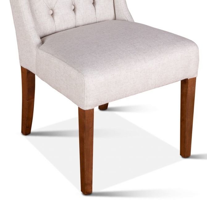 Chloe Din Chair, Off-White w/NatTeakLg, S/2. Picture 8